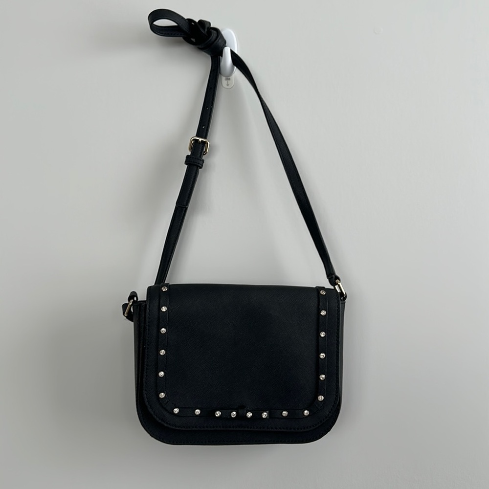 Kate Spade black crossbody with bow detail